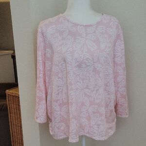 Alfred Dunner Light Pink Floral Blouse